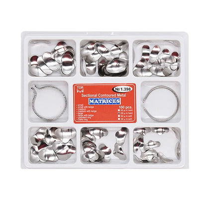 100pcs Dental Sectional Matrix Contoured System Metal Dentistry Resin Clamping Seperating Ring Autoclavable dental