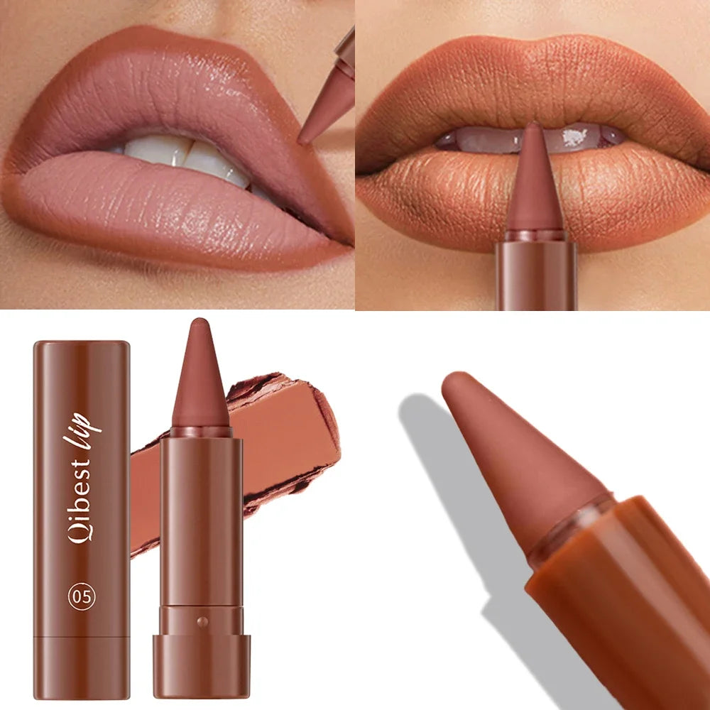 Lipstick Contouring Pencil Lip Liner 6 Color Velvet Matte Waterproof Long Lasting Smudge Proof Lip Stick Lips Makeup Cosmetic