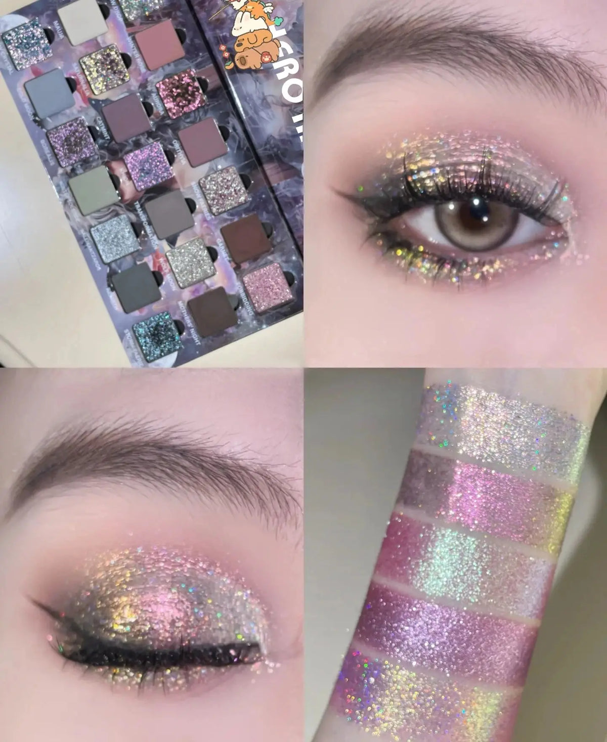 21-Color Chameleon Flashing Eyeshadow Palette Cold Moon Multi-functional Matte Shimmer Glitter Pigments Long-lasting Makeup