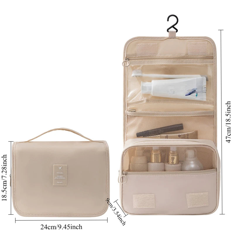 Travel Makeup Bag Waterproof Toiletries Organizer High Quality Women Neceser Bathroom Hook Wash Pouch Hook Makeup Storage Bag