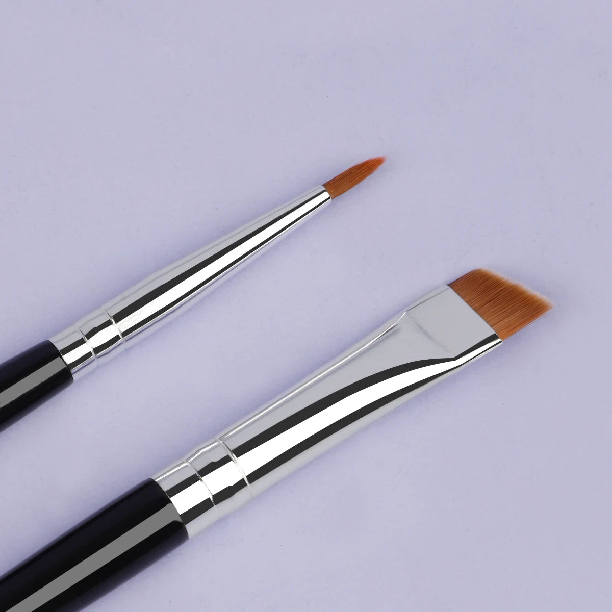 3pcs Eye Makeup Brush Ultra Fine Eyeliner Brush Set, Including Straight, Angled, Bent Tip, Suitable For Makeup