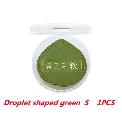YS0080-100-Point Cotton Cushion Puff - Makeup Artist Grade, Non-Powder Absorbing, Thick Q-Elastic, Dry/Wet Dual-Use