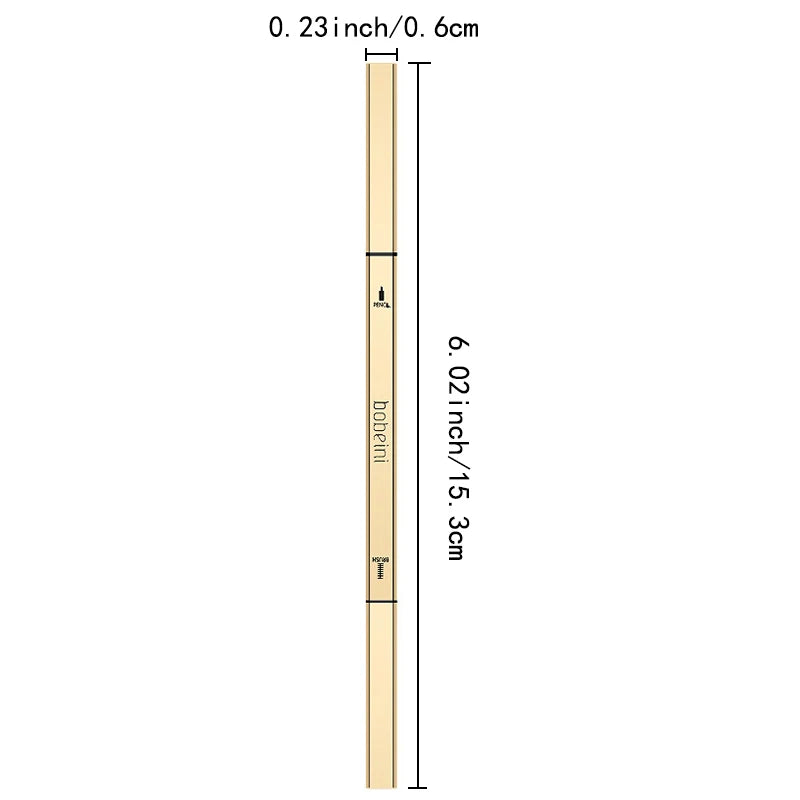 6-color small gold eyeliner pen - double-ended long-lasting eyeliner, waterproof and non-marring eyeliner, brush-style eyeliner
