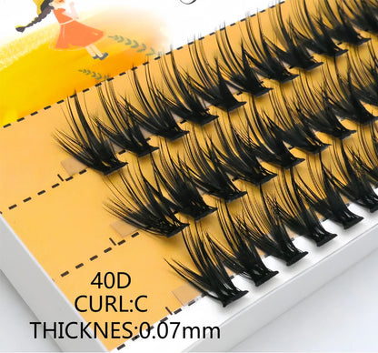 20D/30D Mink Eyelashes 1 Box/60 Bundles Natural Eyelash extension 3D Russia Individual Eyelash Cluster Makeup Tools Lashes Cilia