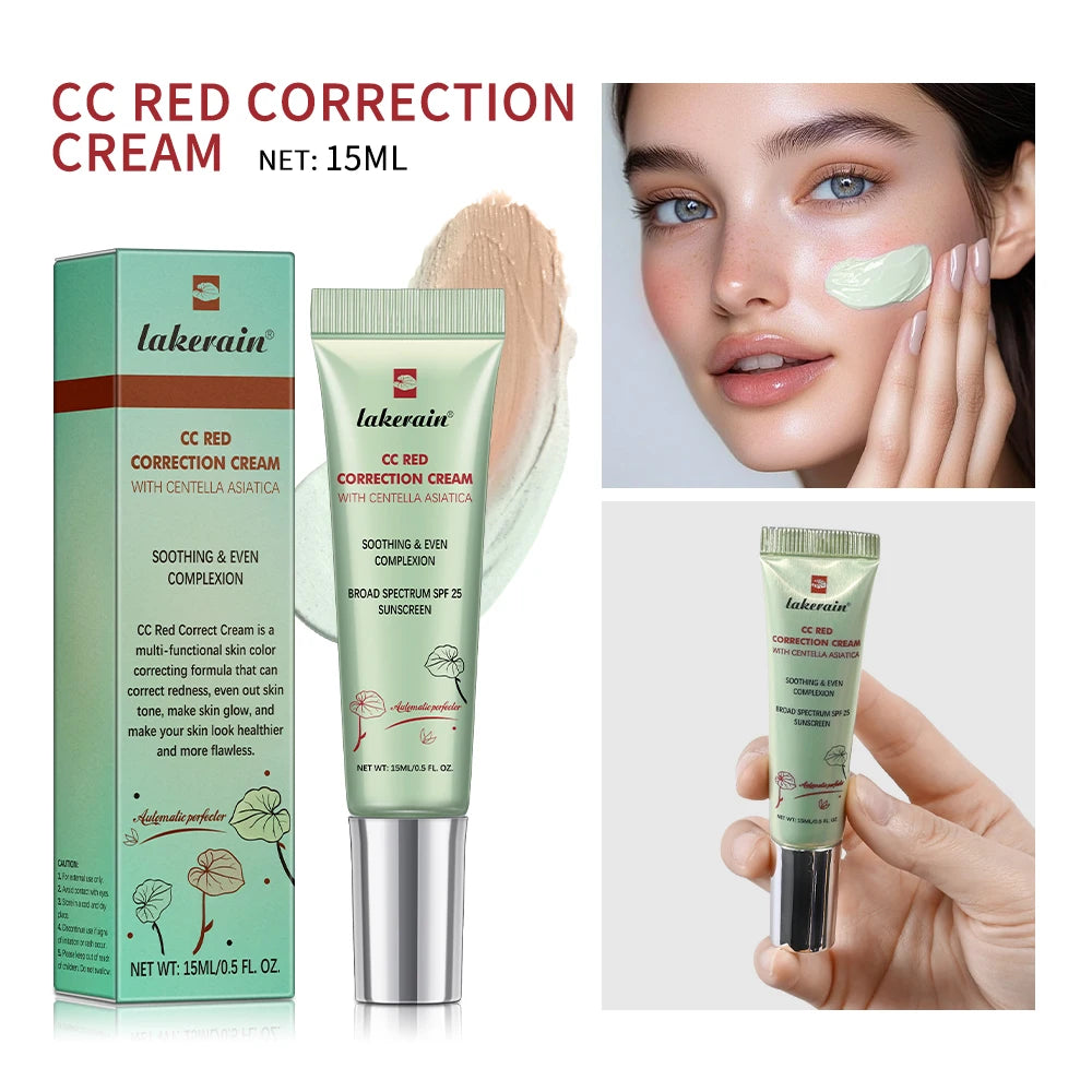 Correcting CC Cream Foundation Moisturizing Waterproof Even Skin Tone Base Makeup Lasting Conceal Pores CC Cream Primer Cosmetic