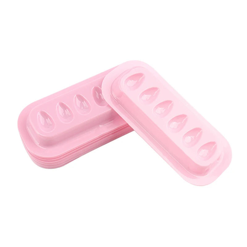 100pcs Disposable Eyelash Extension Glue Holder Pallet Gasket Lash Adhesive Container Tray Eyes Pad Long Strip Makeup Tool