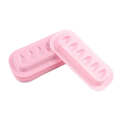 100pcs Disposable Eyelash Extension Glue Holder Pallet Gasket Lash Adhesive Container Tray Eyes Pad Long Strip Makeup Tool