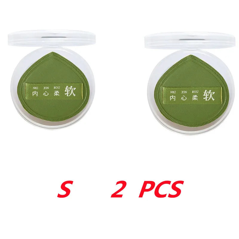 YS0080-100-Point Cotton Cushion Puff - Makeup Artist Grade, Non-Powder Absorbing, Thick Q-Elastic, Dry/Wet Dual-Use