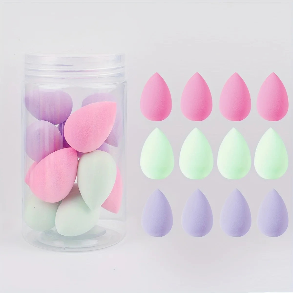 12pcs Mini Makeup Sponges - Soft, Latex-Free for Flawless Foundation Application, Wet & Dry Use, Alcohol-Free