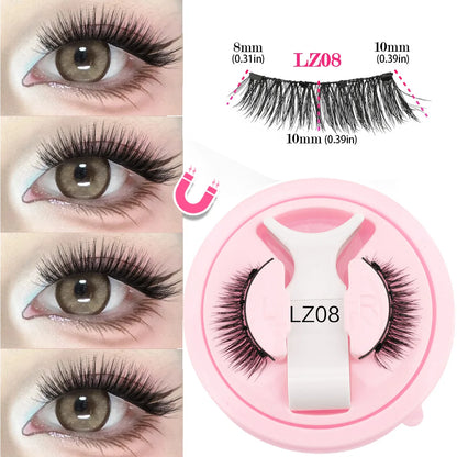 New Magnetic Eye Lashes With Winged Ends Soft Reusable Magnetic Lashes Natural Look 3D False Lashes Makeup With Magnet Tool