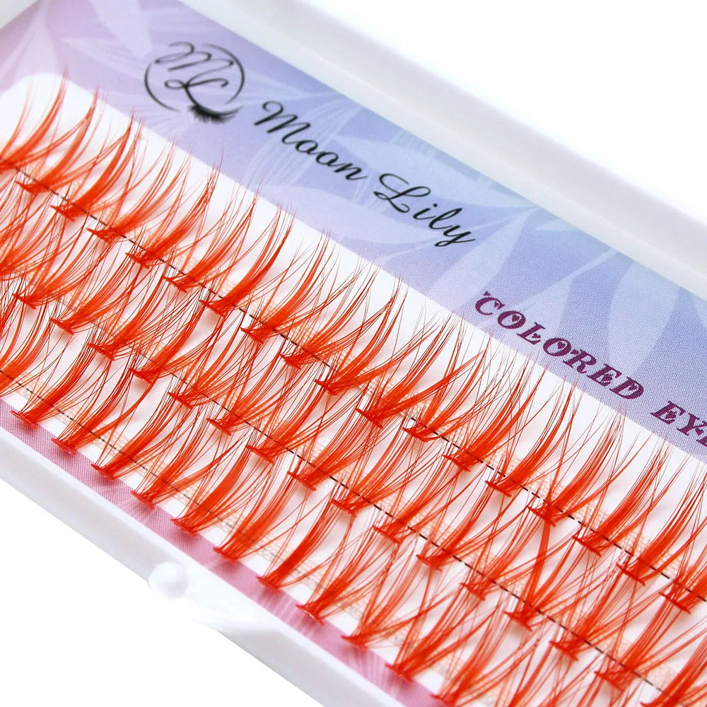 Blue Purple Mix Colored Lashes Cluster Eyelash Extension Natural Long 20D Volume Effect Faux Bunche Individual Makeup Cilias