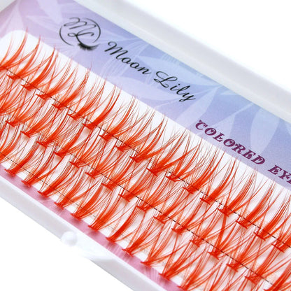 Blue Purple Mix Colored Lashes Cluster Eyelash Extension Natural Long 20D Volume Effect Faux Bunche Individual Makeup Cilias