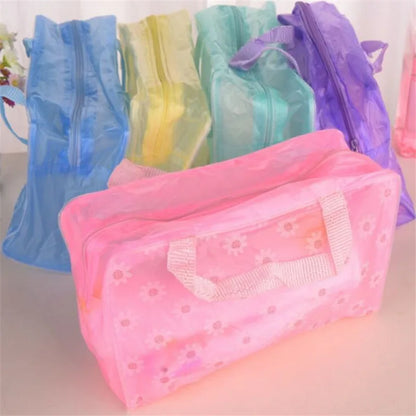 PVC Travel Transparent Makeup Cases Toiletries Storage Bag Box Luggage Towel Suitcase Pouch Zipper Cosmetic Organizer Bags