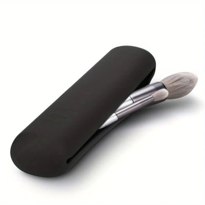Travel Makeup Brush Holder,Silicon Trendy And Portable Cosmetic Face Brushes Holder,Soft And Sleek Makeup Tools Organizer