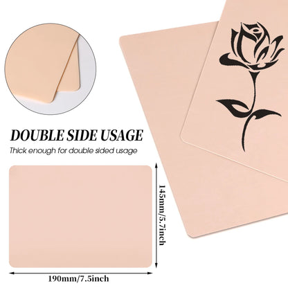 3/5/10/15PCS Tattoo Blank Practice Skin Eyebrow Paint Double Side Synthetic Leather Pink Tattoo Beginner Fake Skin Exercise Tool