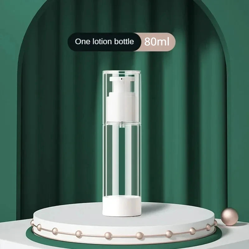30ml 80ml 100ml Clear Airless Cosmetic Cream Pump Bottle Travel Size Dispenser Makeup Container for Cream Gel Lotion