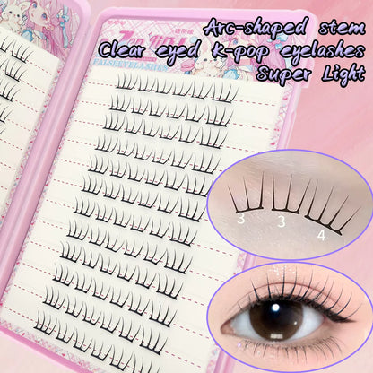 K-pop 2.0 Style Self Adhesive False Eyelashes No Glue Needed Convenient Easy to Wear Trendy Perfect for Daily Party Eye Makeup
