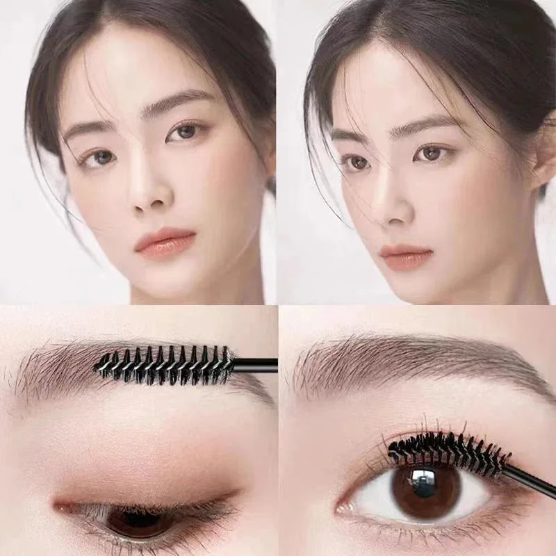50Crystal Eyelash Comb with Holder Disposable Eyelash Extension Brush Mascara Applicator Professional Makeup Tool Set