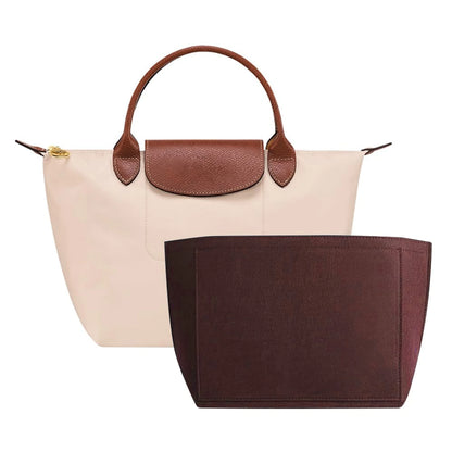 Felt Insert Bag Fits For Longchamp Handbag Liner Bag Felt Cloth Makeup Bag Support Travel Portable Insert Purse Organizer
