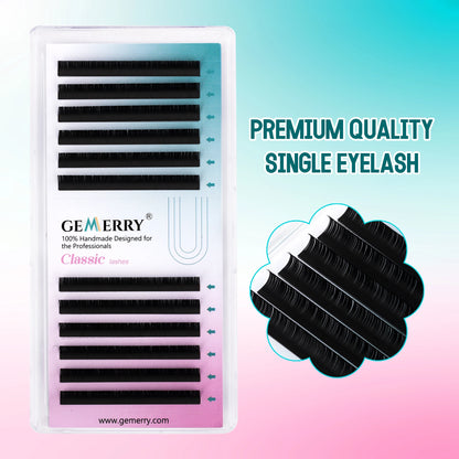 Gemerry Individual eyelashes Extension Faux Mink Natural False Eyelashes Volume Black Single Lay Lashes Makeup Suppliers