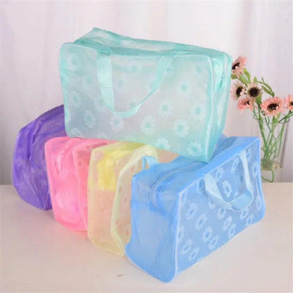 PVC Travel Transparent Makeup Cases Toiletries Storage Bag Box Luggage Towel Suitcase Pouch Zipper Cosmetic Organizer Bags