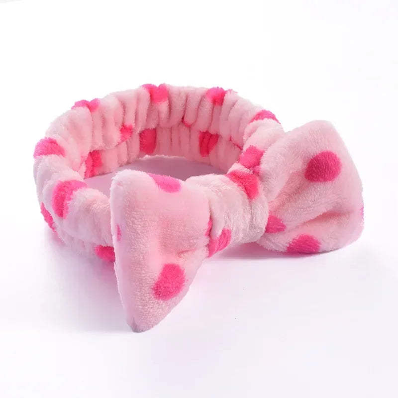 Women Makeup Coral Fleece Headband Wash Face Soft Hair Holder Elastic Top Knot Hairbands Girl Headwear Hair Accessories