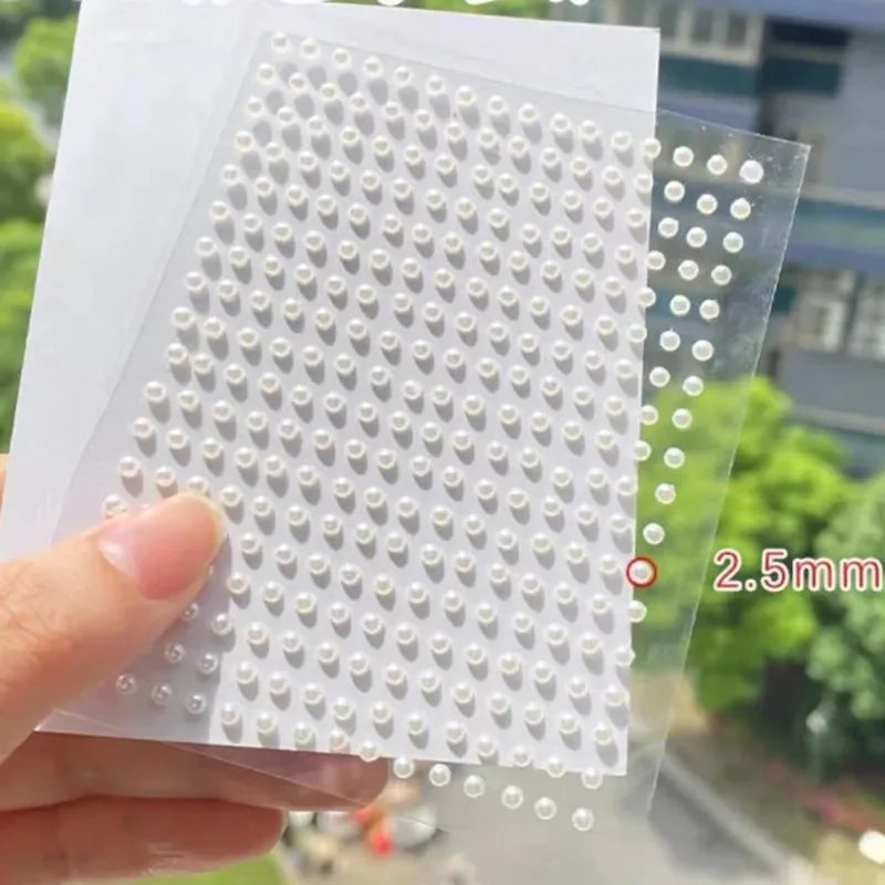 Face Tattoo Eyeshadow Stickers Nail Stickers 3D Pearl Face Jewels Diamond Decoration Self Adhesive Body Brow Makeup DIY Beauty