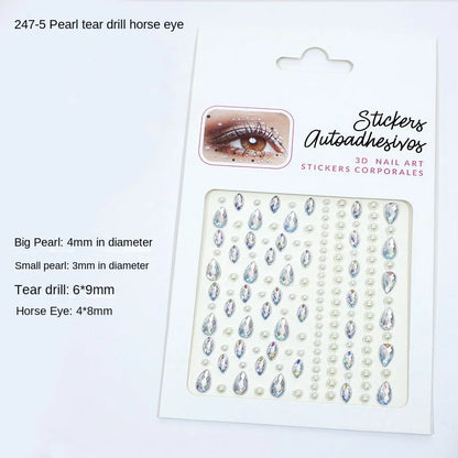 Karsyngirl 1 Sheet Eye Body Face Gems Jewels Rhinestone Stickers Self Adhesive Crystal Rainbow Makeup Diamonds Face Stick Gems