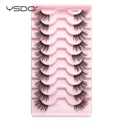 Half Eyelashes 5/10/14/20 Pairs Natural Faux Mink Lashes Cat Eye Lashes Wispy Fluffy Eyelash Extension Makeup Manga False Lashes