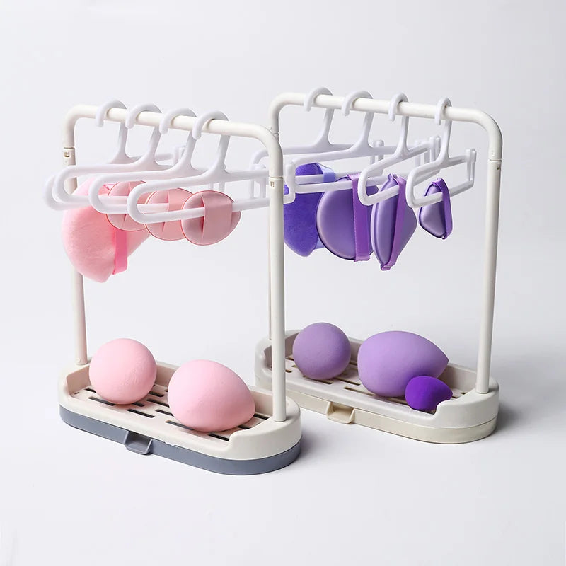 Makeup Tools Drying Rack Cosmetics Powder Puff Storage Hanger Beauty Sponges Drain Travel Portable Multifunctional Organizer