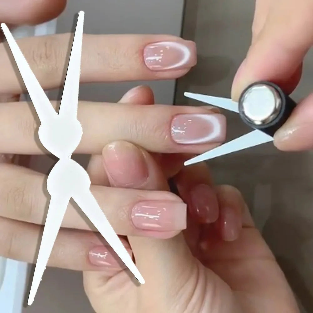 3D Double Headed Nails French Shape Strong Cat Eye Magnet Nail Art Gel Polish Magnetic Effect Manicure Accessories Tools Set