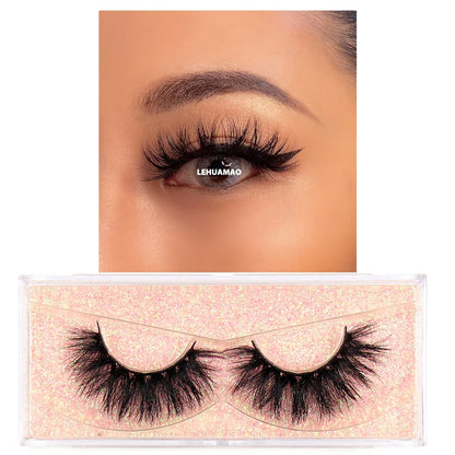 LEHUAMAO Eyelashes 3D Mink Lashes natural mink lashes for daily wear soft lashes Eyelash extension real Eyelash for makeup D103