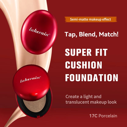 Long-lasting Coverage Foundation Sun Protection Cushion Foundation Semi-Matte Finish 72-Hour Wear Face Base Makeup Cosmetics