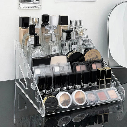 3/5/7 Tiers Eyeshadow Palette Organizer Clear Acrylic Display Stand Lipstick Powder Cosmetics Shelf Rack Makeup Holder