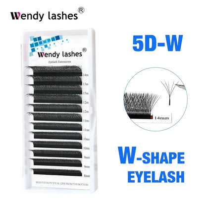 WENDY 3D/4D/5D/6D W Shape Waterproof Eyelashes Extension Cilios Fake Lashes Makeup Supplies High Quality Natural Look Lash