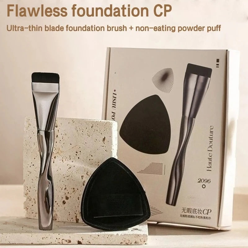 YS00157---One-Word Foundation Brush Lightweight And Thin Face Contour Brush Flat Contour Brush Foundation Cream Makeup Brushes