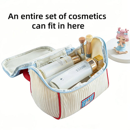 268--Women’s New Large-Capacity Compartmentalized Waterproof Portable Travel Storage Bag, House-Shaped Makeup Bag with Handle
