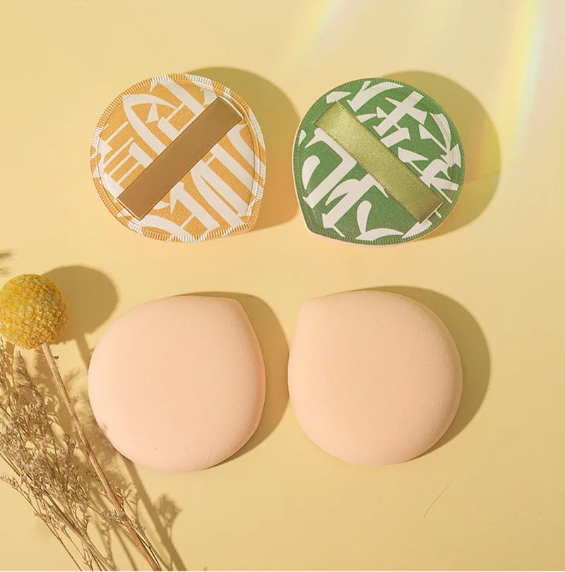 YS0080-100-Point Cotton Cushion Puff - Makeup Artist Grade, Non-Powder Absorbing, Thick Q-Elastic, Dry/Wet Dual-Use