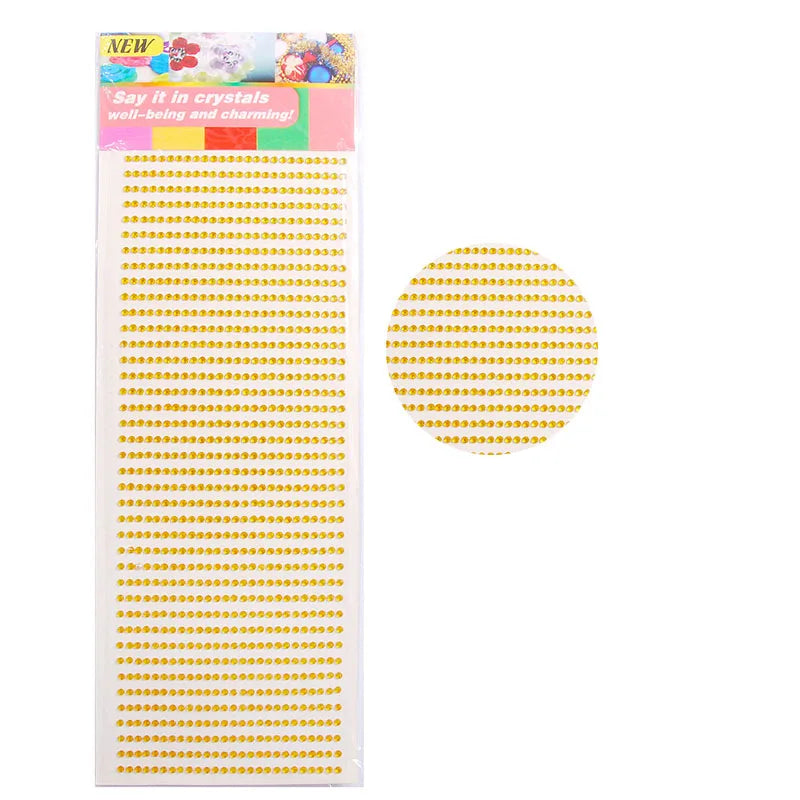 New 3mm Rhinestones for Face Makeup Crystals Bright Face Jewelry Gems Stickers Children's Stickers Adhesive Glitters for Face