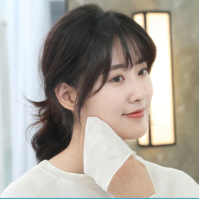 1/2/3 Pack Thickened Disposable Face Towel, Pearl Cotton, Wet And Dry, Travel, Cleansing, Makeup Remover, Extractor Face Towel