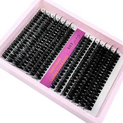 New 60D/80D/100D Mix Eyelash Clusters 10-18mm Mix Wispy Individual Lashes Extensions 266/280pcs DIY Mink False Eyelashes Makeup