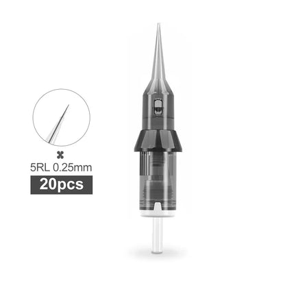 Thunderlord 20pcs Tattoo Needle Permanent Makeup Tattoo Cartridges Membrane System Round Liner 1R For Universal Tattoo Machine