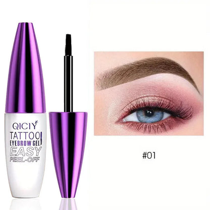 Tear off eyebrow gel, long-lasting color fixing, waterproof and sweat proof, natural makeup effect, suitable for beginners