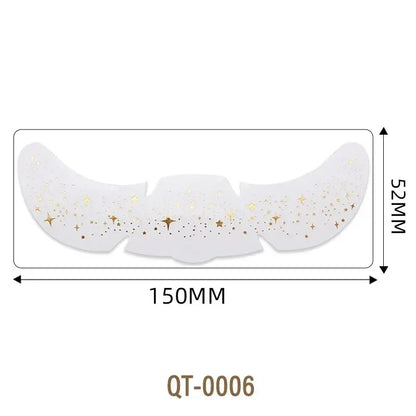 6 Sheets Hot Stamping Freckles Makeup Patches Glitter Gold Fake Freckles Temporary Tattoo Stickers for Dance Music Party Makeup