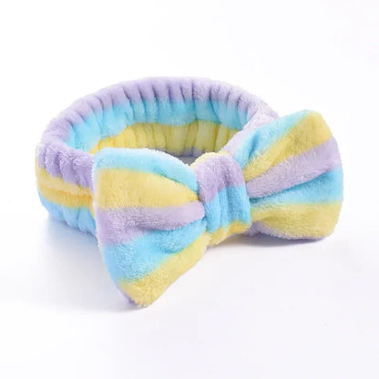 Women Makeup Coral Fleece Headband Wash Face Soft Hair Holder Elastic Top Knot Hairbands Girl Headwear Hair Accessories