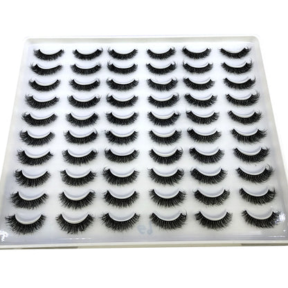 HBZGTLAD 30/40 pairs of natural long 3D artificial mink false eyelashes false eyelashes makeup set mink eyelashes extended eyela