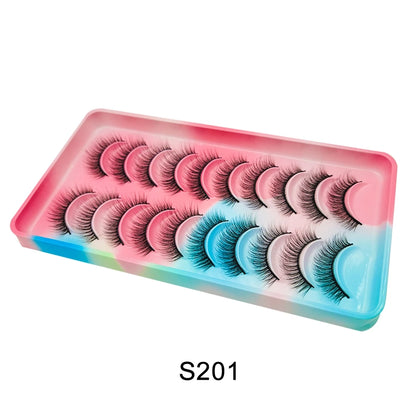 Natural Lashes 5/10 Pairs Eyelashes 3D Mink Lashes Manga Lashes Strip Lashes Band Soft Light False Eyelashes Makeup