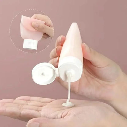 Empty bottles packaged in soft silicone squeeze tubes, refillable water bottles, available for bulk purchase
