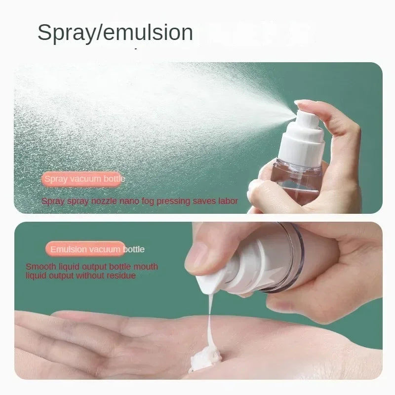 30ml 80ml 100ml Clear Airless Cosmetic Cream Pump Bottle Travel Size Dispenser Makeup Container for Cream Gel Lotion