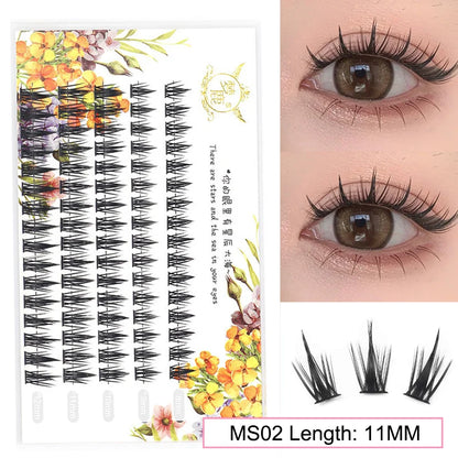10 Pairs Fairy False Eyelashes Little Devil Individual Lashes Extension Naturally Heat Bonded Cluster Lashes Makeup Tools